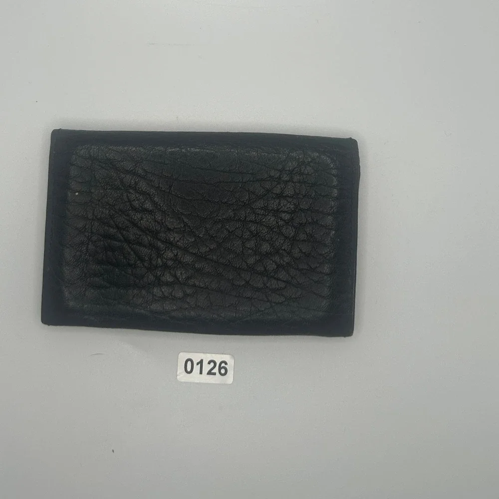 Burberrys Black Leather Bifold Card Holder #126‎